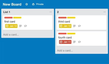 Screenshot of Reaction application